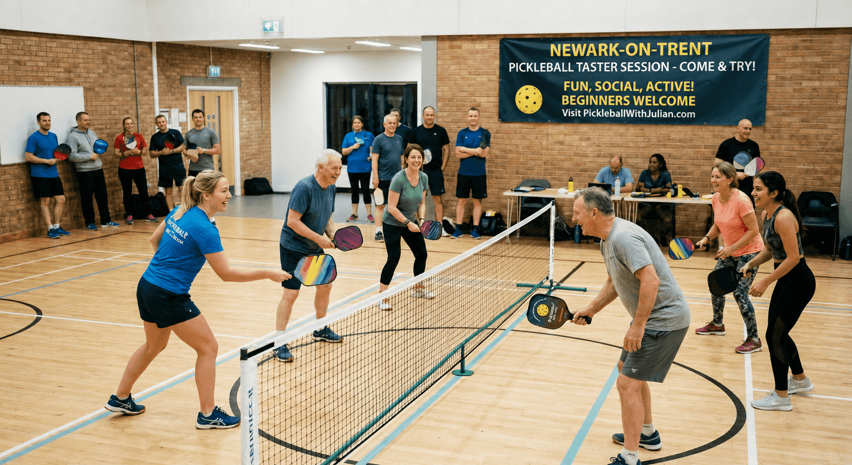 Newark-on-Trent pickleball taster session group
